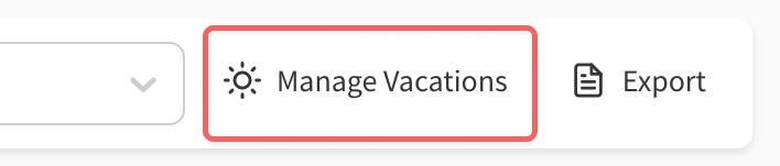 Manage Vacations Link